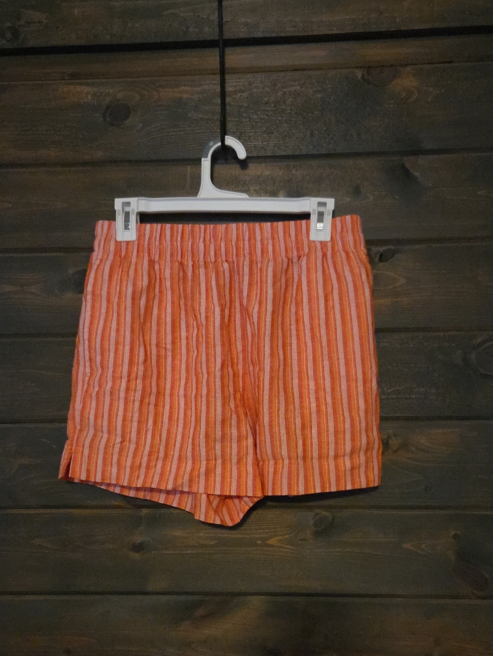Old Navy Orange and White Striped Women's Shorts